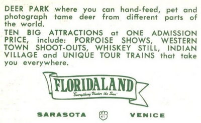 Floridaland - Postcard Back (newer photo)